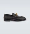 Bottega Veneta Astaire Knot Plaque Leather Loafers In Black
