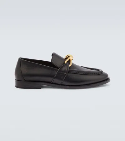 BOTTEGA VENETA ASTAIRE KNOT LEATHER LOAFERS