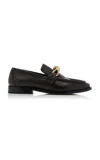 Bottega Veneta Astaire Metallic Knot Leather Loafers In Brown