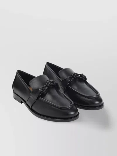 BOTTEGA VENETA ASTAIRE LEATHER LOAFERS KNOT DETAIL
