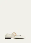 Bottega Veneta Off-white Astaire Mary-jane Ballerina Flats In String