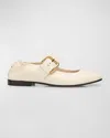 Bottega Veneta Off-white Astaire Mary-jane Ballerina Flats In String