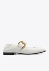 Bottega Veneta Off-white Astaire Mary-jane Ballerina Flats In String