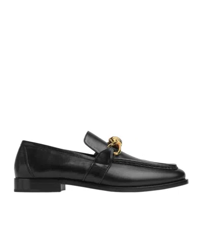 Bottega Veneta Astaire Crinkled Leather Loafers In Black