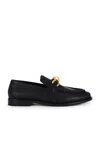 Bottega Veneta Astaire Knot Plaque Leather Loafers In Black
