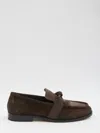 Bottega Veneta Astaire Suede Loafers In Brown
