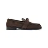 Bottega Veneta Brown Suede Astaire Loafers In Brown