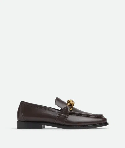 Bottega Veneta Astaire Metallic Knot Leather Loafers In Black