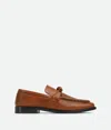 Bottega Veneta Leather Astaire Loafers Knot Detail In Light Wood