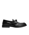 Bottega Veneta Men's Tie Brushed Calfskin Bit Loafers In Black