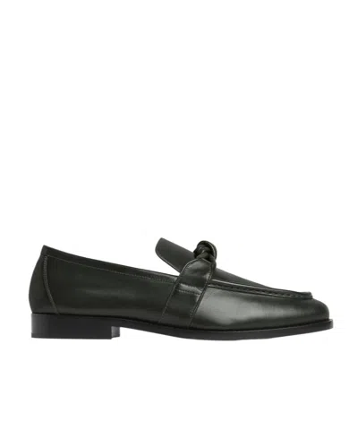 Bottega Veneta Astaire Loafer Shoes In Dark Green