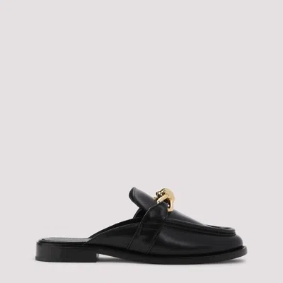Bottega Veneta Astaire Knot Leather Loafer Mules In Black