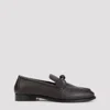 Bottega Veneta Knot Detail Round Toe Textured Leather Loafers In Brown