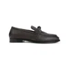Bottega Veneta Knot Detail Round Toe Textured Leather Loafers In Multi