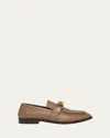 Bottega Veneta Astaire Metal-knot Leather Loafers In Pinecone