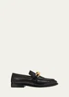 Bottega Veneta Astaire Metallic Knot Leather Loafers In Black