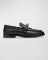 Bottega Veneta Astaire Metallic Knot Leather Loafers In Fondant