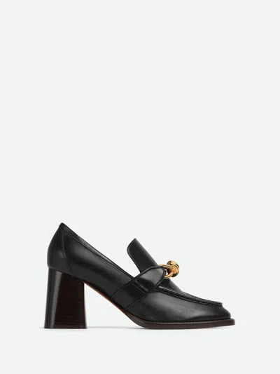 Bottega Veneta Leather Astaire Loafers With Statement Detail 7cm In Black