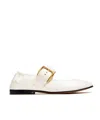 Bottega Veneta Off-white Astaire Mary-jane Ballerina Flats In White