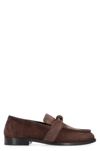 Bottega Veneta Astaire Suede Loafers In Brown