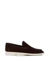 Bottega Veneta Men's Astaire Intrecciato Suede Loafers In Brown