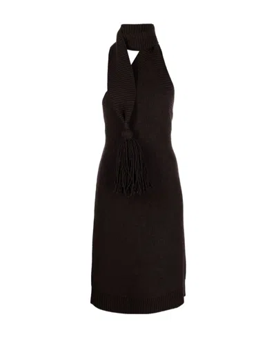 BOTTEGA VENETA BOTTEGA VENETA WRAPAROUND NECK DRESS