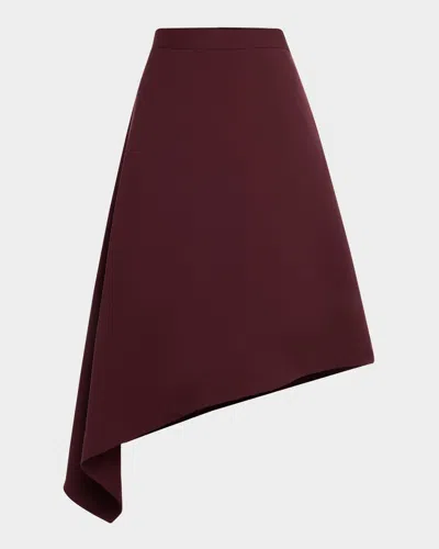 BOTTEGA VENETA ASYMMETRIC LIGHT SARTORIAL WOOL MIDI SKIRT