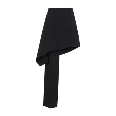 Bottega Veneta Asymmetrical Wool Skirt With Tailored Drape