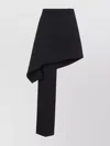 Bottega Veneta Asymmetrical Wool Skirt With Tailored Drape In Black