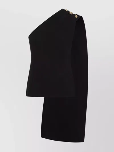 BOTTEGA VENETA ASYMMETRIC WOOL BLEND ONE-SHOULDER TOP