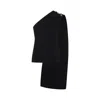 Bottega Veneta Top In Crepe Di Lana E Viscosa Con Dettaglio Knot In Black