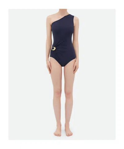 Bottega Veneta Asymmetrical One-piece Swimsuit In Nude