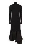 Bottega Veneta Matt Fluid Viscose Dress In Black