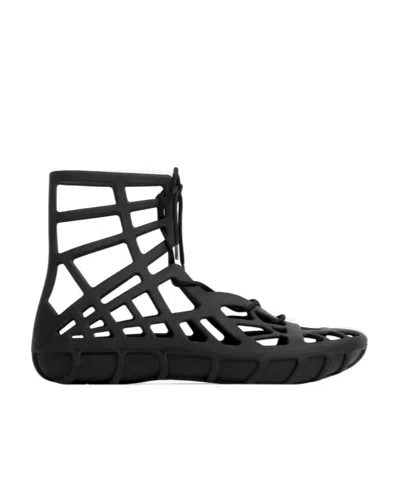 Bottega Veneta Atlas Strap-up Sandals In Black