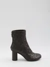 Bottega Veneta Atomic 75 Intrecciato Leather Ankle Boots In Black