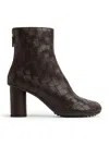 Bottega Veneta Atomic 75 Intrecciato Leather Ankle Boots In Black