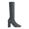 Bottega Veneta Women Atomic Knitted Wool Boots In Grey