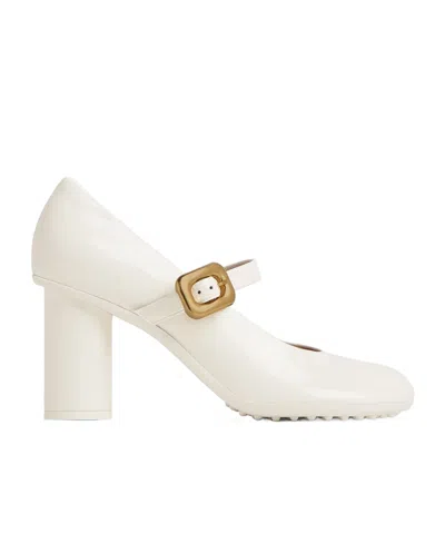 Bottega Veneta White Atomic Pumps In 9013 White