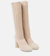 Bottega Veneta Atomic Knitted Knee-high Sock Boots In Beige