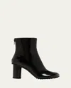 Bottega Veneta Tube Heel Atomic Leather Booties 10cm In Black
