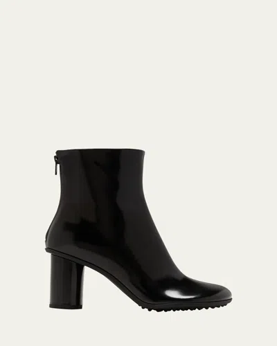 BOTTEGA VENETA ATOMIC LEATHER CYLINDER-HEEL ANKLE BOOTS