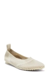 Bottega Veneta Atomic Mesh Ballerina Flat In Sea Salt