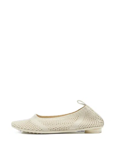 Pre-owned Bottega Veneta Atomic Mesh Ballet Flats In Gray