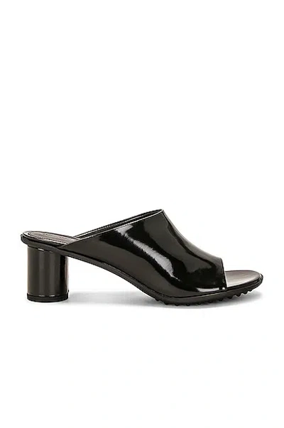 Bottega Veneta Atomic Leather Cylinder-heel Mules In Black