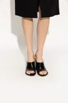 Bottega Veneta Atomic Leather Cylinder-heel Mules In Black