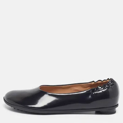 Pre-owned Bottega Veneta Atomic Size 36 Black Leather Ballet Flats