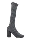 Bottega Veneta Atomic Wool Sock Boot In Grey Melange