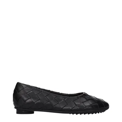 BOTTEGA VENETA BOTTEGA VENETA ATOMIC WOMEN'S BALLERINA SHOES BLACK LEATHER