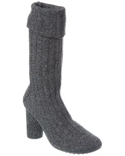 Bottega Veneta Atomic Wool Sock Boot In Grey