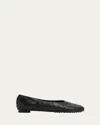 Bottega Veneta Intrecciato Lambskin Ballet Flat In Black